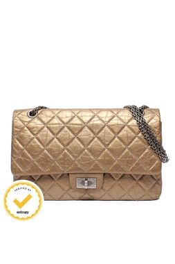 Chanel Chain Shoulder Bag Quilted 2.55 Silver Double Flap